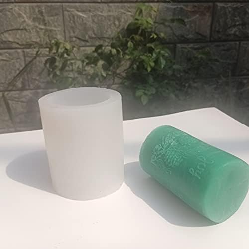 3D Cylinder Pine Cone Candle Mold,Silicone Clay Soap Mould for Making Soy Wax Beeswax Candles Handmade Art Craft