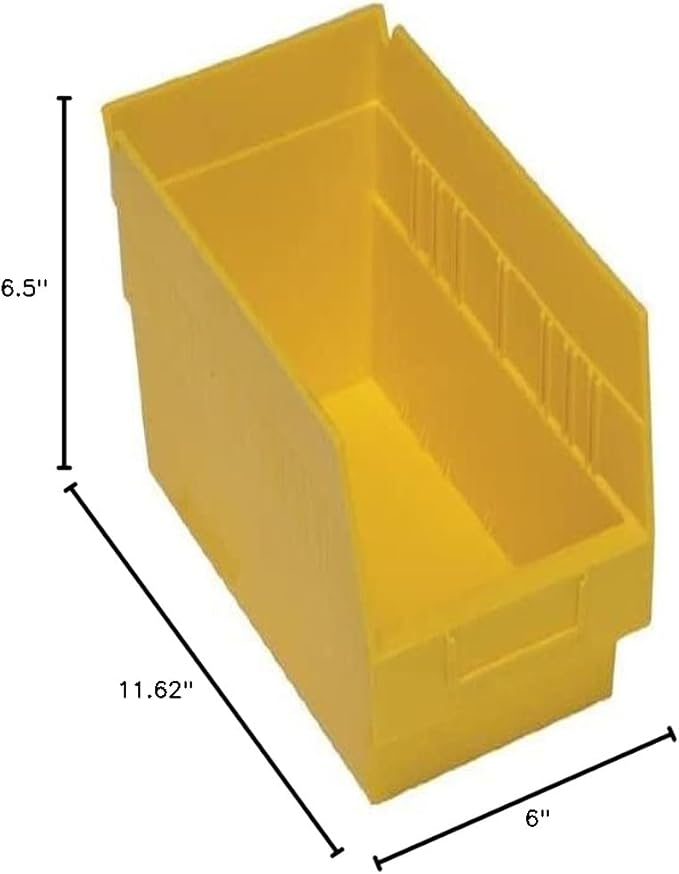 Quantum QSB202YL Store-More 6' Shelf Bin (11-5/8' x 5-1/2' x 6') - [Set of 30]
