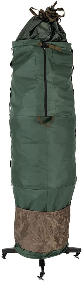 [Upright Tree Storage Bag] - Christmas Tree Storage Bag | Hold Artificial Trees up to 7.5 Feet Tall - Keep Your Fake Tree Assembled | Includes Rolling Tree Stand (7.5' - Medium)