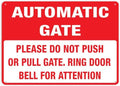 Automatic Gate Ring Door Bell For Attention Warning Tin Sign Home Kitchen Farm Garden Garage Wall Decor 12X8Inch