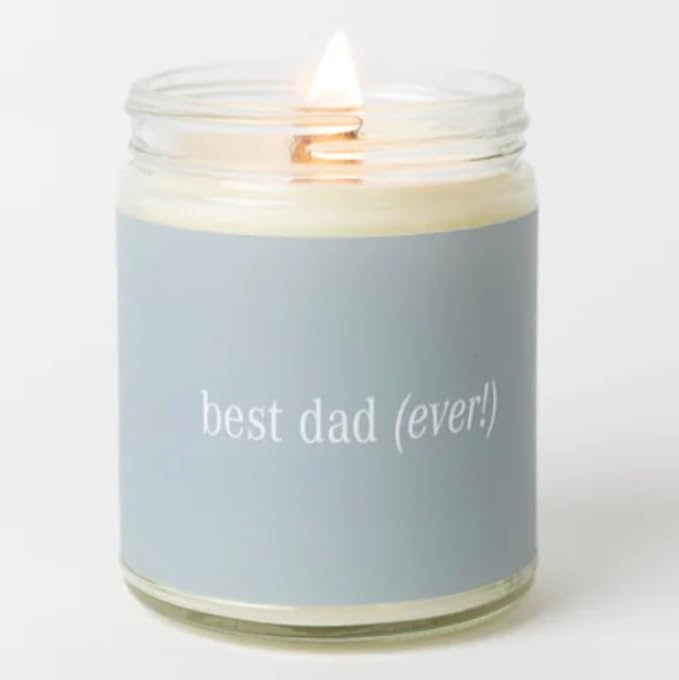 Fontana Candle Co. Celebration Collection, Best Dad Ever Gift – 9oz Scented Candles Made with Beeswax, Coconut Oil & Pure Essential Oils – Wood Wick, 35+ Hrs Clean Burn – Non-Toxic Candles for Home