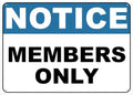 Members Only Sign 12X8 Inch For House Door Office Business Yard,Metal Aluminum Rust Free Sign - 12"" X 8"", Pre-Drilled Holes, Weather Resistant