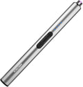 ARECTECH Electric Candle Rechargeable Lighter Arc Plasma Lighters for Candle Kitchen Camping Christmas Type-C Silver