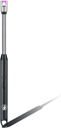 Bend-It Flexible Neck Arc Lighter — USB Rechargeable, Windproof & Flameless | Long Reach for Deep Jar Candles, Stove, BBQ & Fireplace - Black