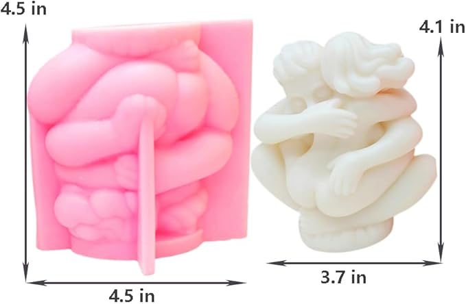 Embracing Couples Molds for Resin, Lovers Hugging Candle Mold for Soap Wax DIY Handcraft, Lovers Resin Mold Gift Wedding Party Home Dinner Festive Days Car Ornament