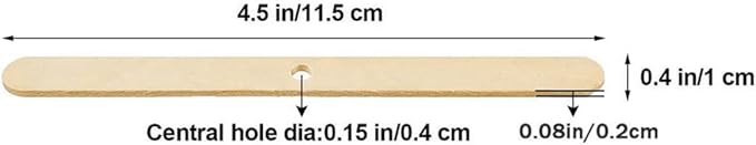 HAHIYO 50PCs Single-Hole Wood Candle Wick Centering Devices Wooden Candle Wick Holder Wick Setter Candle Wick Centering Tool for DIY Candle Making Candle Making Supplies Accessories