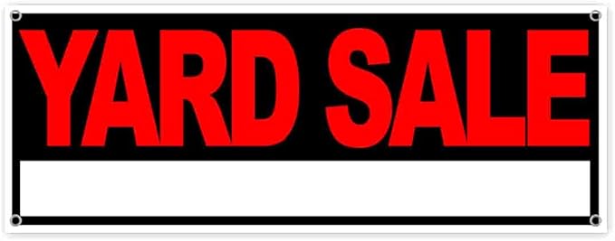 Yardsale 13 oz Banner | Non-Fabric | Heavy-Duty Vinyl Single-Sided with Metal Grommets