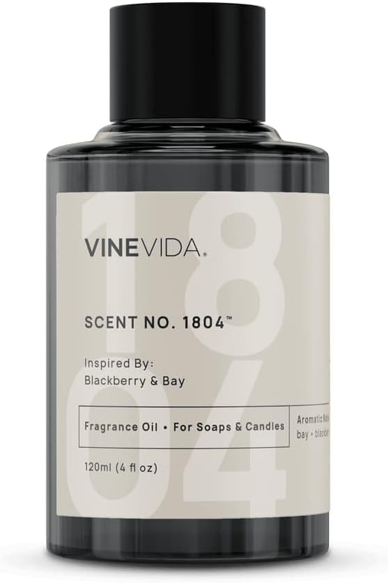 VINEVIDA [120mL] Berry & Bay Fragrance Oil for Candle Making - Natural Candle Oil Scents - Soap Making Essential Oil - Made in USA