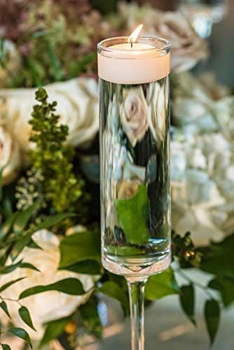 D'light Online Floating Candles Bulk Pack for Events, Weddings, Spa, Home Decor, Special Occasions and Holiday Decorations (Large - 3" (Set of 6), Ivory)