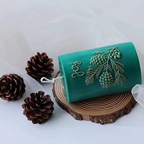 3D Cylinder Pine Cone Candle Mold,Silicone Clay Soap Mould for Making Soy Wax Beeswax Candles Handmade Art Craft