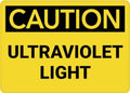 Caution Ultraviolet Light Sign 12X8 Inches Metal Aluminum Signs, Weather Resistant, Weatherproof, Indoor Or Outdoor