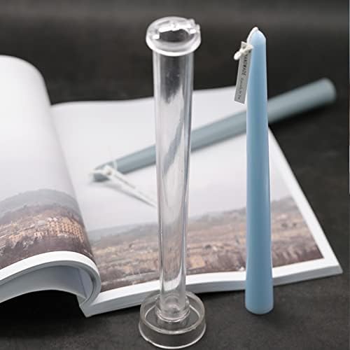 MILIVIXAY 2pcs Taper Candle Molds -Height: 9.84 inch,Top Diameter:0.50 inch,Bottom Diameter:0.87 inch-30 ft. of Wick,a Lead Wire and 2pcs Wick Clips Included as a Gift