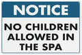 Notice No Children Allowed In The Spa Sign 12X8 Inch Tin Sign Great For Garden And Yard Wall Decor