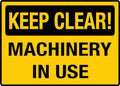 Machinery In Use Sign Signs Outdoor, Uv Printed Aluminum 12 X 8 In, Weatherproof And Security Signs For Home Or Business