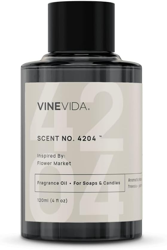 VINEVIDA [120 Ml] Scent NO. 4204 Inspired by Flower Market | Premium Fragrance Oil for Candle Making & Soap Making | Candle Scents for Soy Wax | Scented Oils for Car Freshies & Bath Products