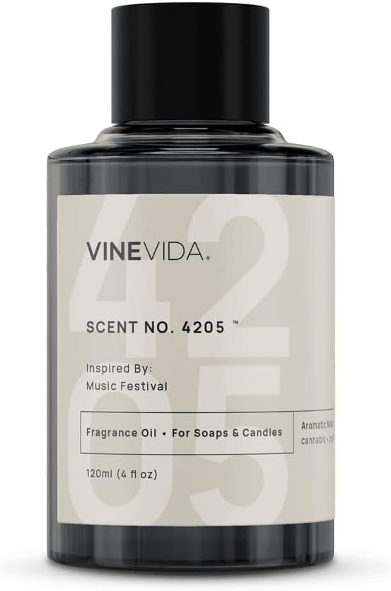 VINEVIDA [120 Ml] Scent NO. 4205 Inspired by Music Festival | Premium Fragrance Oil for Candle Making & Soap Making | Candle Scents for Soy Wax | Scented Oils for Car Freshies & Bath Products