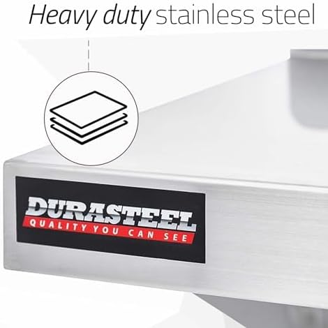 DuraSteel Stainless Steel Shelf - 60 Inch Wide x 12 Deep Commercial NSF Mounted Metal Wall Shelf Pantry Organizer Garage Storage Shelves - Rack Shelving Restaurant Kitchen Units Laundry Utility Room