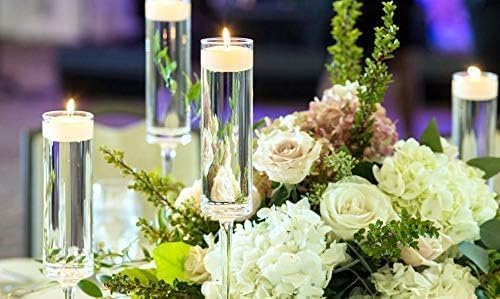 D'light Online Large Pale Ivory 3 Inch Floating Candles for Events, Centerpieces, Spa, Pool, Home Decor, Cylinder Vases and Holiday Decor - (Pale Ivory, Set of 108)