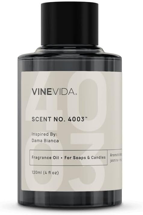 VINEVIDA [120mL] DAMA Bianca Fragrance Oil for Candle Making - Natural Candle Oil Scents - Soap Making Essential Oil - Made in USA