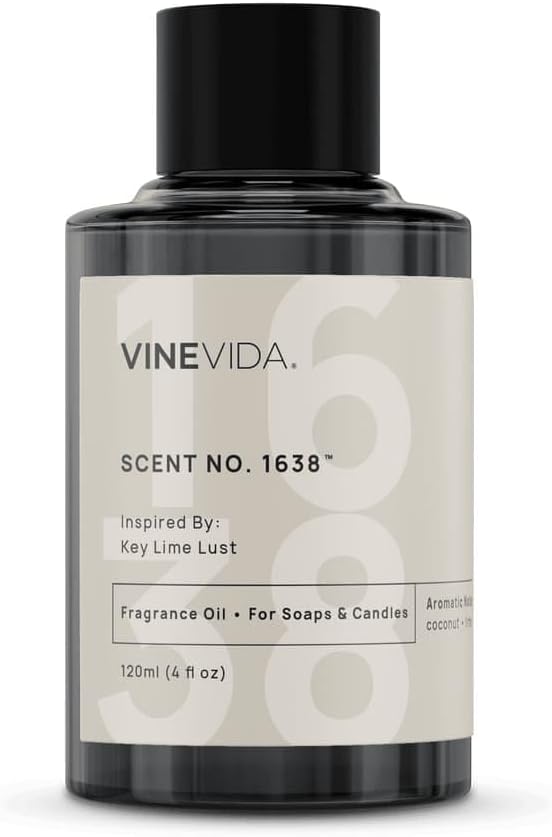 VINEVIDA [120mL] Key Lime Lust Fragrance Oil for Candle Making - Natural Candle Oil Scents - Soap Making Essential Oil - Made in USA