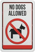 Vintage Tin Sign No Dogs Allowed Signs Indoor & Outdoor Use Safety Warning Sign 12""X8"", Acrylic5