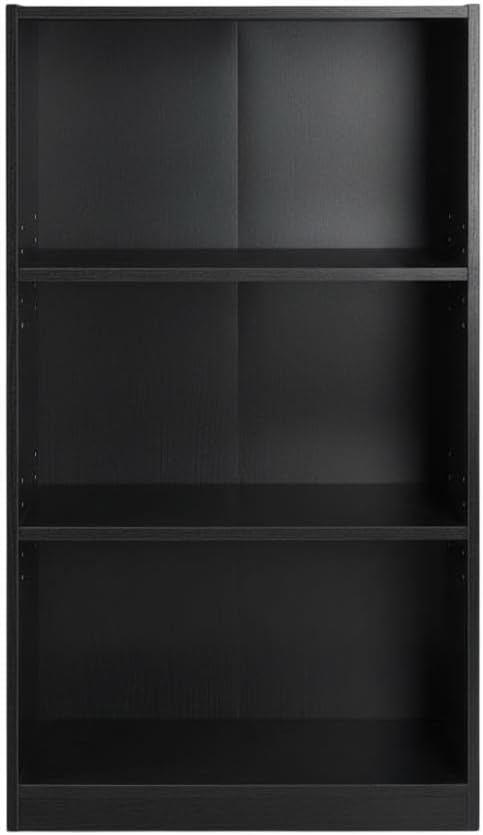 Furnifact Blackwood 3-Shelf Bookcase, Modern Design, Sturdy Construction, Versatile Storage, Ideal for Living Room or Office Displays