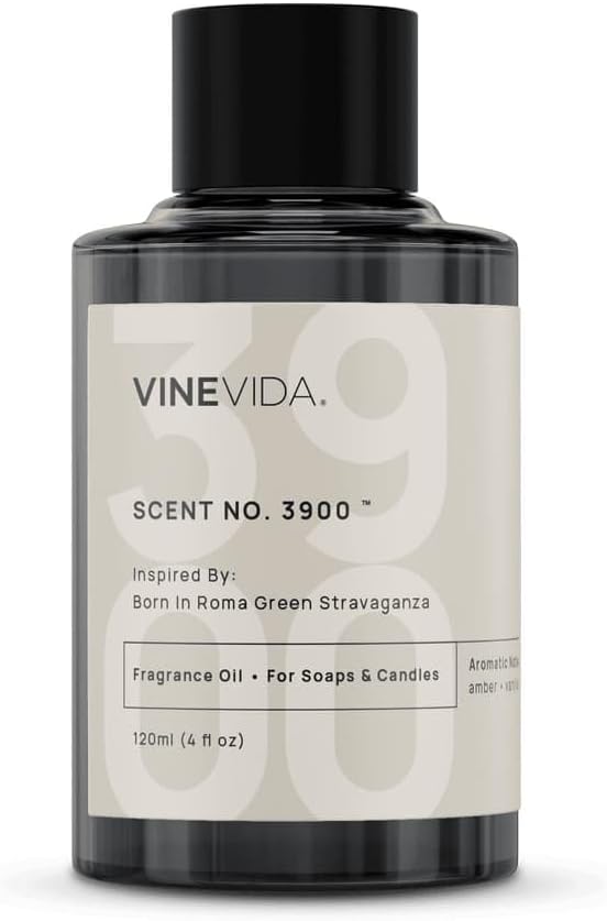 VINEVIDA [120mL] Born in Roma Green Stravaganza Fragrance Oil for Candle Making - Natural Candle Oil Scents - Soap Making Essential Oil - Made in USA