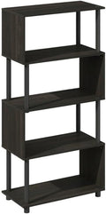 Furnifact Espresso Bookcase with Elegant Wooden Design, Sturdy Construction, Featuring 1 Piece for Home Office, Living Room, or Study Use