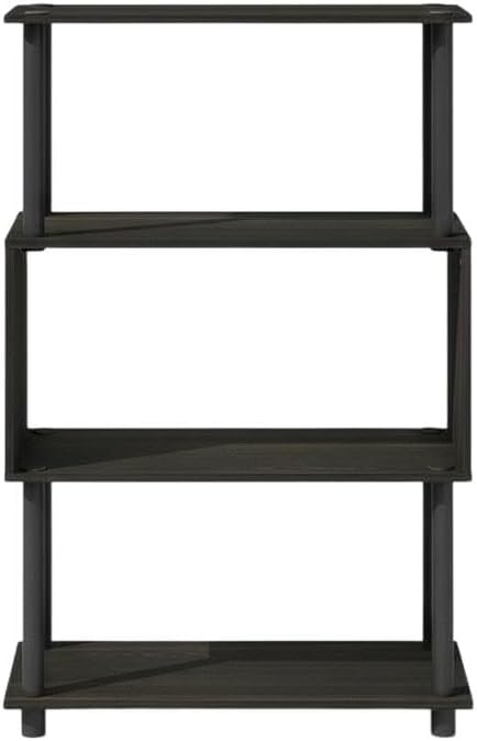 Furnifact Espresso Bookcase with Durable Wooden Construction, Sturdy Shelves, Elegant Design, and Versatile Storage Solution
