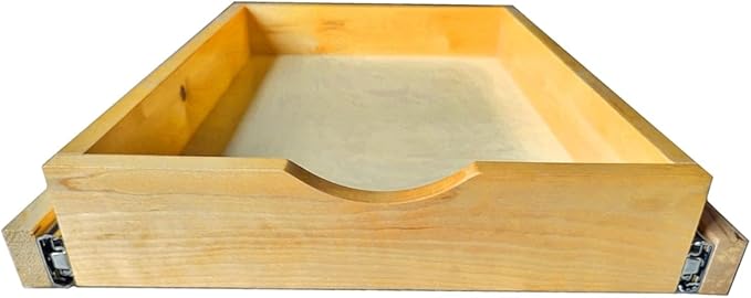 Elysian 11" Slide Out Cabinet Organizer for 15" Pantry, Solid Wood Dovetail Drawer, 21" Deep, Full Extension Side Mount Rails, Includes Spacers for Face Frame & Frameless