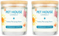 One Fur All Pet House Candle 2 Pack - Plant-Based/Soy - Clean Burning Scented, Long Lasting Pet Odor Candle for Home - Sunwashed Cotton