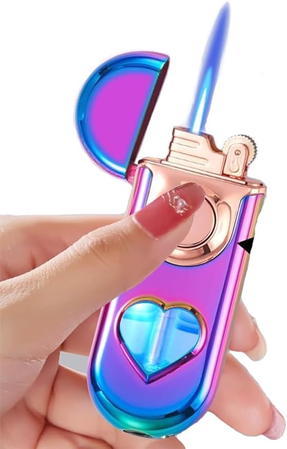 Windproof Lighter Exquisite Design Ideal for Gift Packaging.Refillable Butane Candle Lighter (Gas not Included