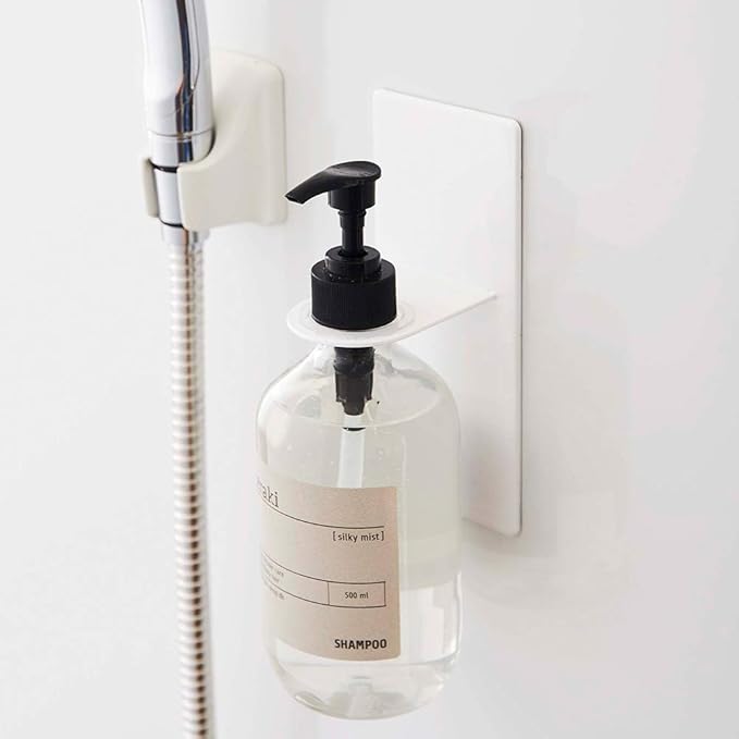 Yamazaki 4867 Magnetic Bathroom Dispenser Holder, White, Approx. W 2.8 x D 3.1 x H 6.7 inches (7 x 8 x 17 cm), Tower Floating Storage, Hygienic