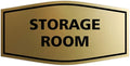 Signs ByLITA Fancy Storage Room Sign (Brushed Gold) - Medium 1 Pack