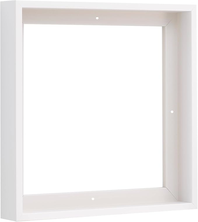 Pixy Canvas Floater Frame 46x46 for 1-1/2 (1.5) inch Deep Canvas Paintings/Canvas Prints/Wood Canvas Panels/Wall Art/Wall Decor/Home Decor/Artwork (White, 46 x 46 inch, Square)
