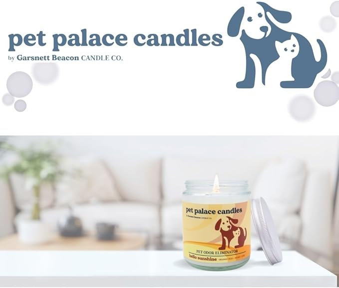 Pet Palace Candles - Odor Eliminator Candle - 100% Soy - Neutrolizer Eliminates Odors from Pets, Smoke, Urine, and More. Eco-Friendly and Non-Toxic (Mahogany Driftwood)