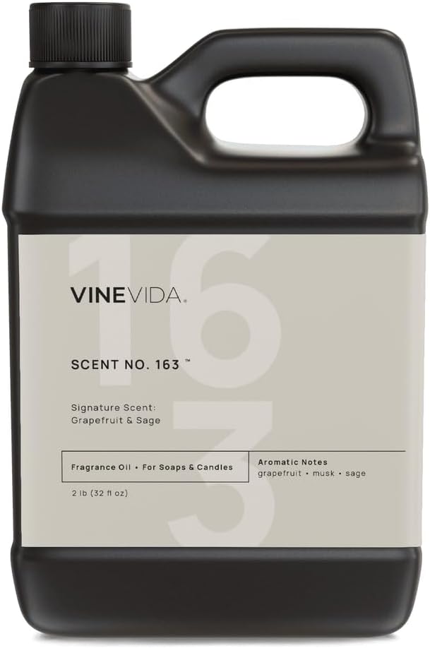 VINEVIDA [32 oz] Grapefruit & Sage; Fragrance Oil for Candle Making and Soap Making - Premium Candle Scents for Soy Candles