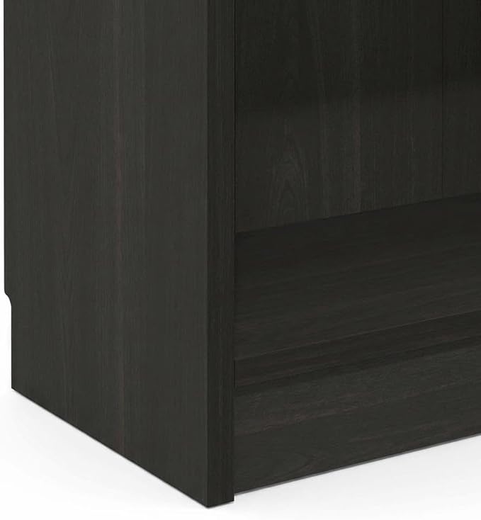 Furnifact Espresso Bookcase with Modern Design, Sturdy Wood Construction, Single Piece, Stylish Storage Solution for Living Room, Office