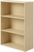 Furnifact Steam Beech Bookcase with Single Wood Piece, Durable Wooden Construction, Stylish Design for Home and Office Storage