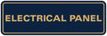 All Quality Standard Electrical Panel Wall or Door Sign - Durable Material | Clear and Functional Sign | Easy Installation‌ - Navy Blue/Gold - Small (10 Pack)