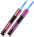 PROMISE Metal Lighters, Butane Lighters Refillable Single Jet Flame Lighter Shipped Without Gas (Pink& Purple)