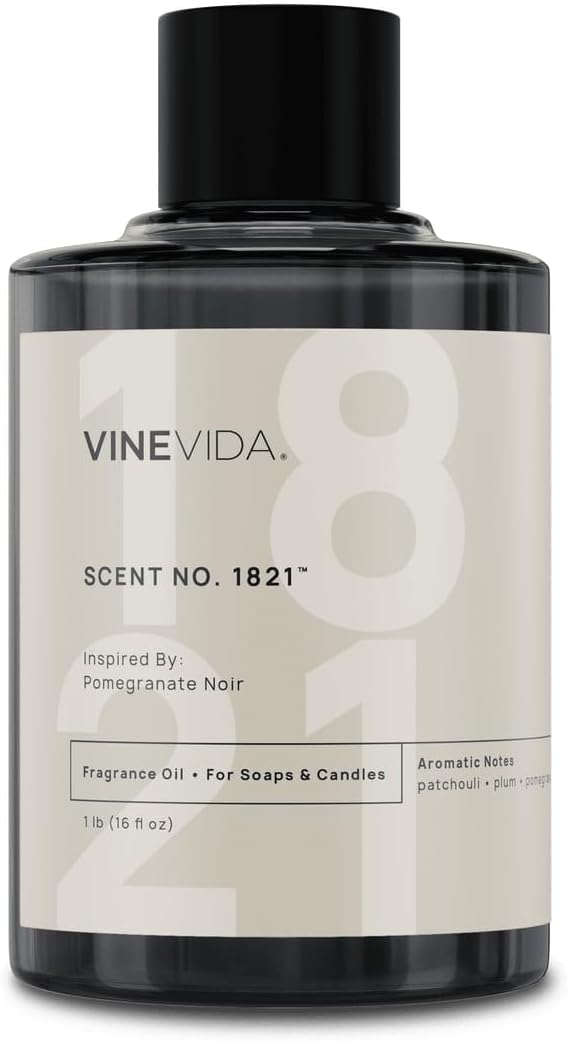 VINEVIDA [16oz] Pomegranate Noir Fragrance Oil for Candle Making - Natural Candle Oil Scents - Soap Making Essential Oil - Made in USA