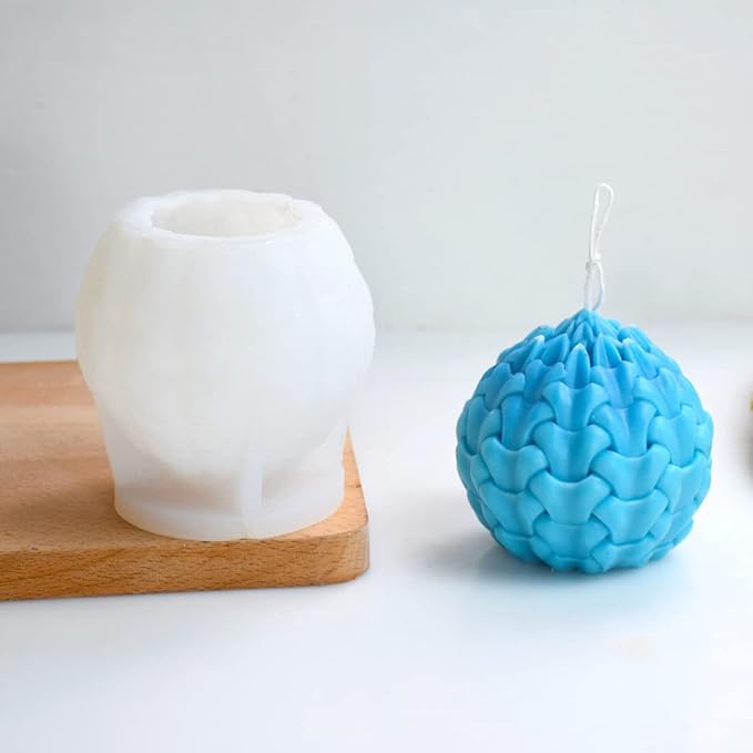 Cestony 3D Seed of Life Candle Silicone Molds for Making Candle Resin Pillar Aromatherapy Gypsum Candles Wax Soap Flower Specimen Clay Craft