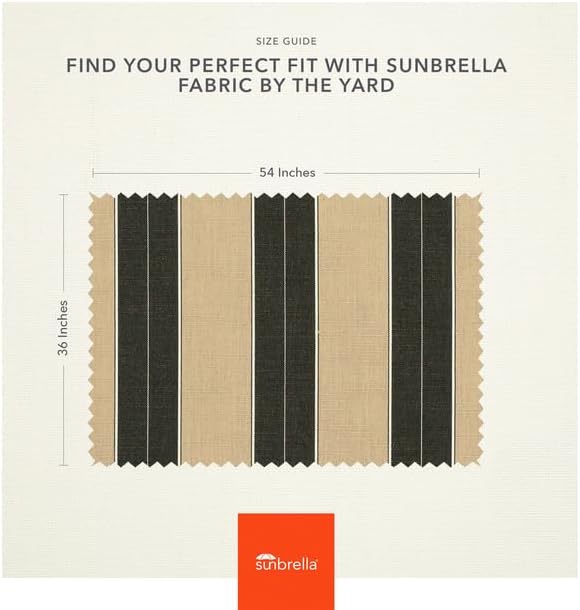 Sunbrella Outdoor Fabric by The Yard | Berenson Tuxedo (Striped) | Official Sunbrella Seller | Indoor or Outdoor Upholstery Fabric for Chairs, Cushions, Drapery, Pillows, Furniture