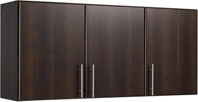 Prepac Elite 54" Wall Cabinet, Espresso Storage Cabinet with 2 Adjustable Shelves, Storage for Pantry, Kitchen and Bathroom 12" D x 54" W x 24" H