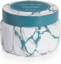 Capri Blue Modern Marble Printed Travel Tin Jar Candles - Luxury Decorative Candle for Home Scented - Long Lasting Soy Wax Blend - Volcano (8.5 oz)