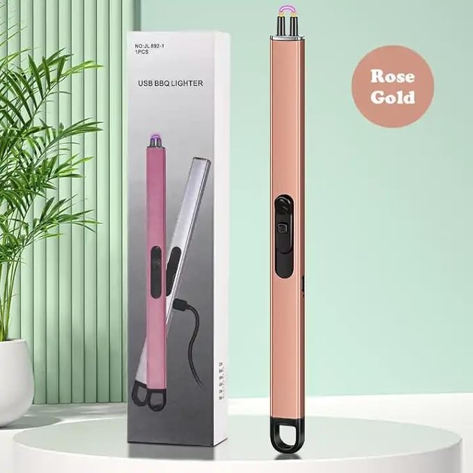 Electric Candle Lighter Plasma Arc Lighters with USB Rechargeable Battery Windproof & Flameless Retractable Head | Premium BBQ Firework Lighter