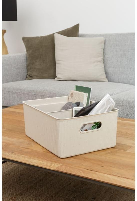 Superio Eco-Friendly Decorative Plastic Storage Bin - Plastic Basket Open Home Storage Organizer Basket, Container Boxes for Organizing Closet Storage Bins for Shelves Drawer Shelf (15 Liter)