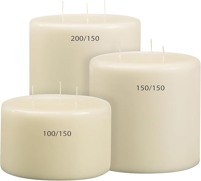 BOLSIUS 100 x 150 mm-1.41 kg, Paraffin Wax, Ivory, 10 x 15 cm