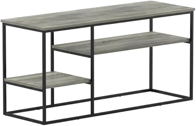 Furnifact Grey TV Stand for 50 Inch Flatscreen, Modern Lifestyle Design, Durable Composite Wood, Sleek Storage Solution for Living Room